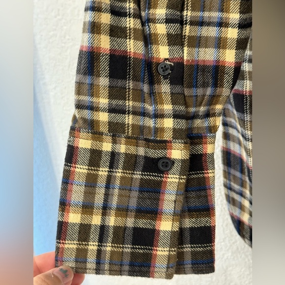 Everlane Boxy Plaid Flannel Shirt Brown Women's Size XS Button Up oversized - Picture 5 of 10